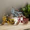 10" Multi-Colored Metal Vintage Bicycle Sculpture, 3ct.